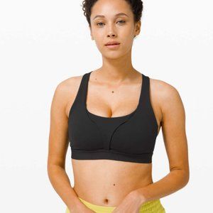 Lululemon Stash It All Bra size 6 black sports bra
